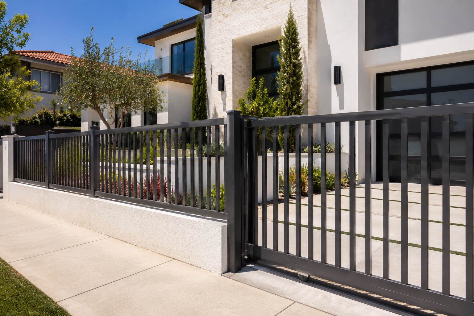 Los Angeles Aluminum Vertical Picket Fence